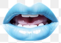 PNG Pastel blue lips mouth mouth open medication.