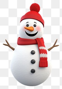PNG Snowman winter white white background.