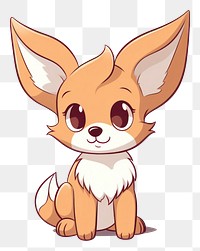 Fox cartoon style animal drawing cute.