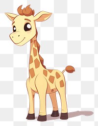 Giraffe cartoon style giraffe animal mammal.