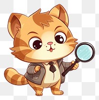 PNG Cat character science concept cartoon animal cute.
