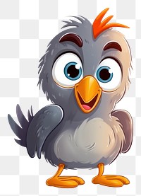 PNG Bird character question mark cartoon animal white background.