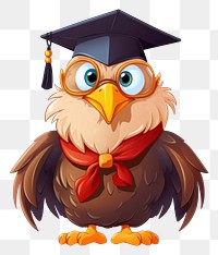 PNG Animal graduation cartoon bird.