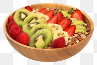 PNG Healthy bowl strawberry fruit food.