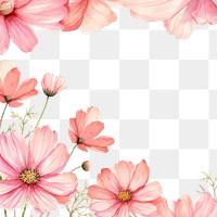 PNG Cosmos petals border backgrounds pattern flower.