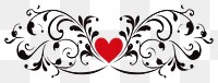 PNG Divider graphic of valentine graphics pattern white.