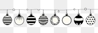 PNG Divider graphic of christmas line white background arrangement.