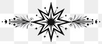 PNG Divider graphic of star white line white background.