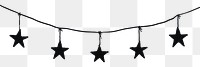 PNG Divider graphic of star black line white background.