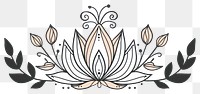 PNG Divider doodle of crown pattern line calligraphy.