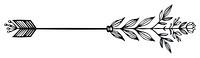 PNG Divider doodle of arrow line white background monochrome.