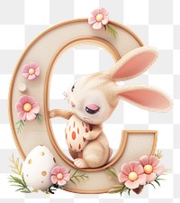 PNG Easter letter C easter egg representation