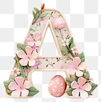 PNG Easter letter A alphabet art egg
