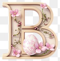 PNG Easter letter B text egg white background