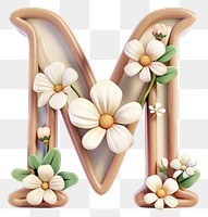 PNG Easter letter M alphabet flower plant