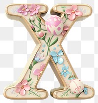 PNG Easter letter X alphabet text white background.