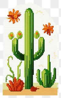 Cross stitch cactas cactus plant cross-stitch.