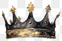 PNG Black color crown gold white background accessories.