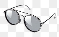PNG Minimalist sunglasses shape white background accessories.