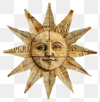 PNG Ephemera paper sun art craft wood