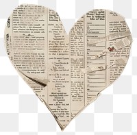 PNG Paper heart page text creativity