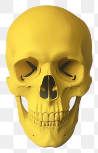 PNG Yellow skull representation anthropology disguise.