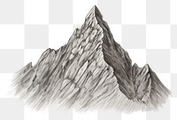 PNG  Drawing mountain nature sketch paper.