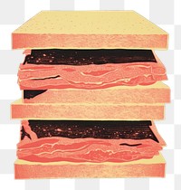 PNG  Sandwich food meat letterbox.