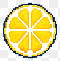 PNG Lemon pixel shape fruit food.
