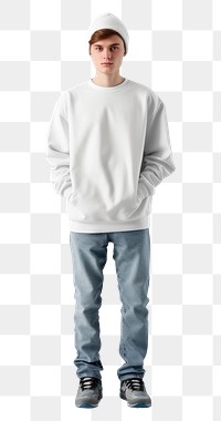 PNG Teenager long sleeve streetwear mockup sweatshirt footwear architecture.