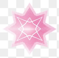 PNG Pink octagram icon shape white background magenta.