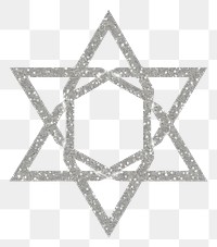 PNG Silver octagram icon symbol shape white background.