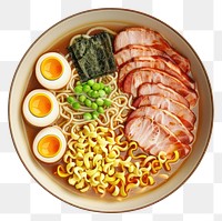 PNG Ramen set plate chopsticks meal.