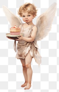 PNG  Child Angel angel cake portrait.
