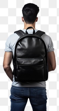 PNG Backpack adult black bag.