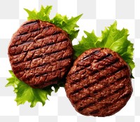 PNG Two grilled meat burgers steak food beef.