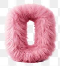 PNG  Fur letter U pink white background accessories.