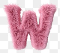 PNG  Fur letter W pink white background accessories.