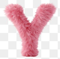 PNG  Fur letter Y pink white background accessories.