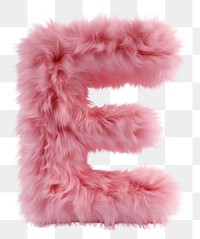PNG  Fur letter E pink white background accessories.