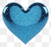 PNG Glitter heart turquoise jewelry.