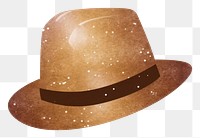 PNG Brown hat icon white background headwear headgear.