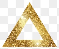 PNG Glitter gold triangle pyramid.