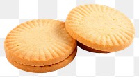 PNG Three round shortbread biscuits cookie food 