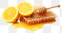 PNG Honey comb with lemon honeycomb fruit food.