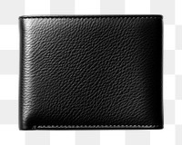 Black leather wallet png, transparent background