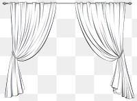 PNG Curtains sketch line 