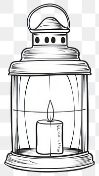 PNG Lantern sketch line lamp.