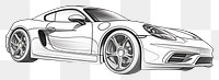 PNG Sportscar sketch vehicle drawing.