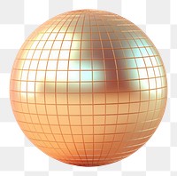 PNG Gold disco ball sphere celebration technology.